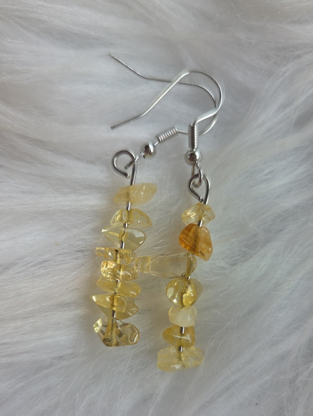 Yellow Citrine Chip Dangle Earrings - Women's Jewelry